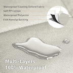 SUV Cargo Liner for Dogs, Water Resistant Pet Cargo Cover Dog Seat Cover Mat for SUVs Sedans Vans with Bumper Flap Protector, Non-Slip, Large Size Universal Fit, Beige
