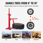 Manual Tire Changer, Portable Hand Bead Breaker Mounting Tool for 8"-16" Tires, Compatible with Car Truck Trailer, Tire Mounting Machine for Home Garage Small Auto Shop