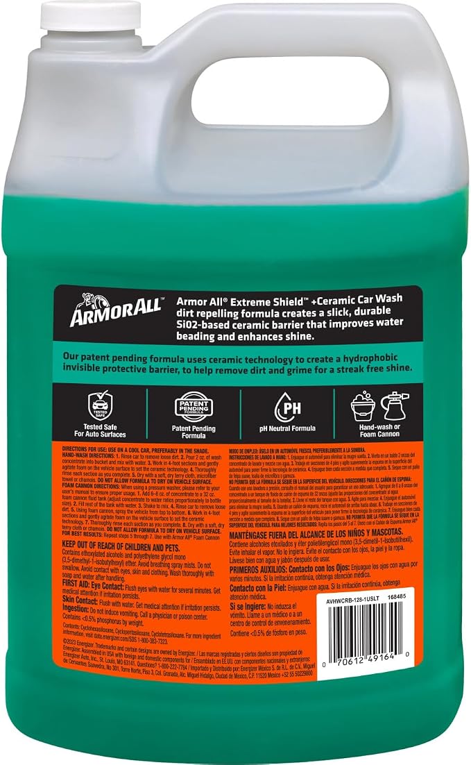 Ceramic Foaming Car Wash Soap with Extreme Shield, 1 Gallon, 128 Fl Oz (Pack of 1)