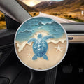Beach Turtle Starfish Steering Wheel Sun Shade Cover Cooling Steering Wheel Sun Block Anti-Heat Aluminum Foil Steering Wheel Cover Steering Wheel for SUV Truck Van