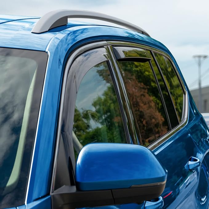 Goodyear Shatterproof in-Channel Window Deflectors for Volkswagen (VW) Atlas 2018-2026, Rain Guards, Window Visors for Cars, Vent Deflector, Car Accessories, 4 pcs - GY007701