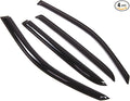 Outside Mount Window Vent Visors Rain Guards Compatible with GMC Envoy XL 2002-2009 | Side Window Wind Deflectors Rain Shields | Black Tinted, 4 Pcs Set, BGWV-054-2