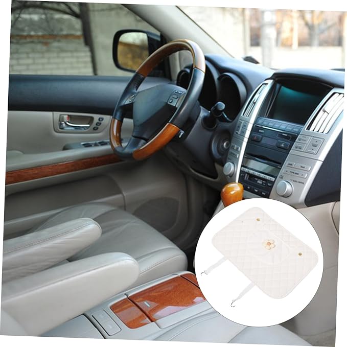 Floral Back Seat Protector Kick Mat with Storage Pockets Anti-kick Car Seat Back Cover for Dirt and Damage Prevention Fit Car Accessories