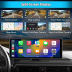 10.26" Carplay Screen for Car Portable, Carplay & Android Auto Car Stereo, Touchscreen GPS Navigation 4K Dash Cam/1080P Backup Camera/Mirror Link/Bluetooth/Voice Control