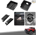 for Ford Bronco Accessories 2021-2025, Center Console Storage Organizer and Door Handle Storage Box, Insert Tray Armrest Storage Box for Bronco 2021-2023 2024 2025 2 Doors and 4 Door(4PCS)