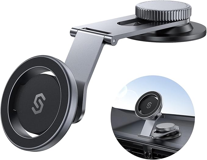 Fits MagSafe Car Mount for Universal Dashboard, Tesla Screen, Magnetic Phone Holder for Car,Foldable Aluminum Alloy Arm,Super Stable Car Mount for iPhone 17 Pro Max 16 15 14 13 12&All Phones
