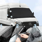 Windshield Cover for Ice and Snow Fit 2007-2024 2025 2026 Mercedes-Benz Sprinter Waterproof Windshield Frost Cover for Vans, for Sprinter All Weather Protection Heavy-Duty Snow Shield Dust Protector