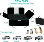Dog Truck Seat Cover for Back Seat, Hard Bottom Pet Hammock for Car, Bed Extender for 2-4 Large Dogs, Waterproof Seat Protector, Universal XL Size Fits for Crew Cab Truck, SUV, Black