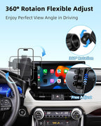 PZK Car Phone Holder for Toyota RAV4 2019-2025 Accessories 7/8-Inch Screen | Hybrid LE/XLE/Premium Auto Lock Cell Phone Mount 360° Rotation Phone Cradles Not Affect Air Vent (Not Fit 9/10.5 inch)