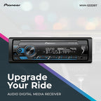 MVH-S322BT 1-Din Digital Media Receiver – Bluetooth, USB, Color Change, FLAC, Voice Control, 50W x 4 Output, 13-Band EQ, AM/FM Radio, iPhone/Android Compatible, Front, Rear/SW Selectable RCA