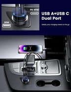 USB C Car Charger, 75W Mini Cigarette Lighter USB Charger | 45W PD&QC 3.0 USB C Fast Charge,Mini Cigarette Lighter Adapter for iPhone 17 16 15 14 Pro Max,Samsung S26 S25,Note,Pixel,iPad