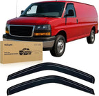 Tape-On Rain Guards for Chevrolet Chevy Express Van 1500 1996-2014 2010 2011 2012 2013 1014, Window Visors Vent Wind Deflectors-2PCS