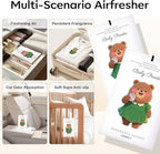 12 Packs Baby Powder Scent Sachets Room Air Freshener for Closet Drawer Clothes Storage Small Space Odor Eliminator