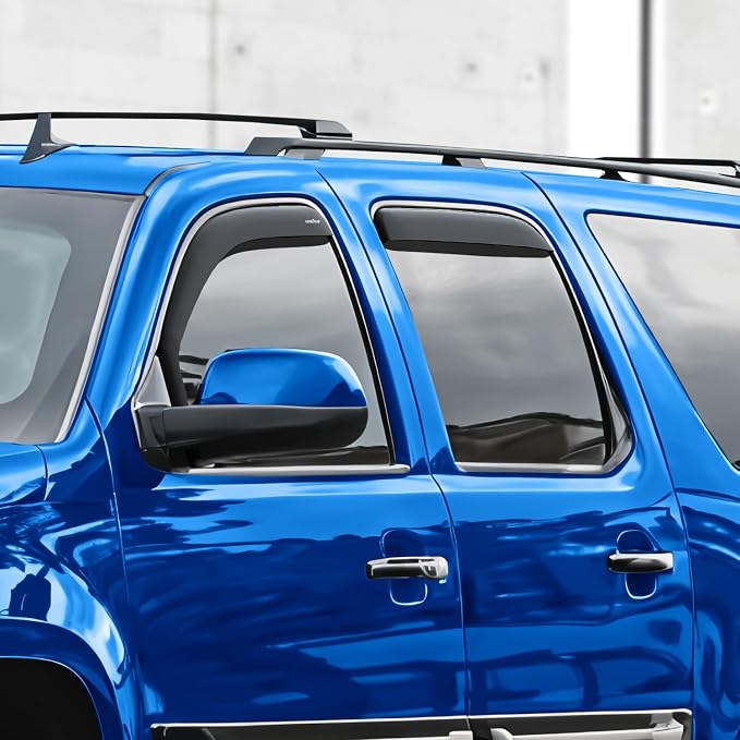 Goodyear Shatterproof in-Channel Window Deflectors for GMC Yukon XL 2500 2007-2013, Rain Guards, Window Visors for Cars, Vent Deflector, Car Accessories, 4 pcs - GY007712