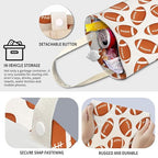 Cute Car Trash Can, Hanging Canvas Car Back Seat Organizer and Storage Bag, Funny Car Trash Bag for Travelling, Outdoor Cute Football Pattern