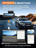 4K+2.5K Dash Cam Front and Rear, Built-in 5G WiFi 6 GPS, 64GB Card Included, 3.59'' IPS Screen Dash Camera for Cars, Dual Dashcam with G-Sensor, Loop Recording, 24H Parking Monitor