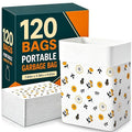 120 Pcs Disposable Car Trash Bags, Seal Disposable Car Garbage Bin Bags, Stick On Car Trash Bin for SUV Truck, RV Travel, Camping, Bedroom, Study Room, Office
