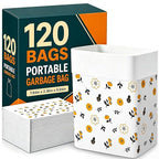 120 Pcs Disposable Car Trash Bags, Seal Disposable Car Garbage Bin Bags, Stick On Car Trash Bin for SUV Truck, RV Travel, Camping, Bedroom, Study Room, Office