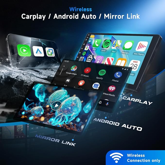 4G+64G Android Stereo for Toyota Yaris 2012-2017 9 Inch IPS Touch Screen Head Unit with Wireless Carplay Android Auto GPS WiFi DSP Bluetooth FM RDS Backup Camera