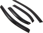 WD2-061 Dark Smoke 4 Pcs Set Window Visor (Outside Mount) Deflector Rain Guard Compatible with 1995-2005 Chevrolet Cavalier Sedan
