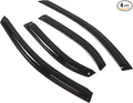 Outside Mount Window Vent Visors Rain Guards Compatible with Pontiac Sunfire 1995-2005 | Side Window Wind Deflectors Rain Shields | Smoke Tinted, 4 Pcs Set, DGWV-061-2