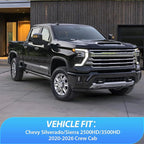 in-Channel Rain Guards for Chevy Silverado/GMC Sierra 2500HD 3500HD Crew Cab 2020–2026, Window Deflectors Wind Deflectors Vent Visors, Keep Rain Out & Reduce Wind Noise, 4PCS