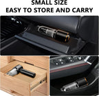CNMSGM Portable Cordless Handheld Car Vacuum Cleaner, 20000Pa Strong Suction Rechargeable Car Vacuum, 4-in-1 Mini Vacuum for Car Interior, Home, Couch, Pet Hair, and Tight Spaces (Black)