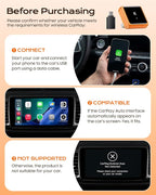 Mini Wireless CarPlay Adapter for iPhone Apple, USB-A/C Plug & Play | Go Wireless with Factory Wired Apple CarPlay, Fast Auto Connect, Low Latency, Compatible with iOS 10+ & 2015+ Cars, Orange