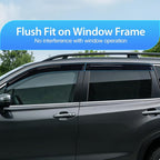 Window Visors for Subaru Forester 2019 2020 2021 2022 2023 2024, Tape-On Rain Guards Outside Mount Vent Visors Window Deflectors Smoke Tint, 4PCS