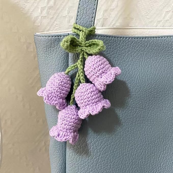 Handmade Knitted Rear View Mirror Pendant Ornament, Cute Car Accessories Aesthetic, Kawaii Car Decor for Home Decorative Pendants
