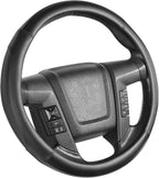 Car Steering Wheel Cover Large Size for F150 F250 F350 Ram 4Runner Tacoma Tundra Range Rover with 15 1/2 inches-16 inches Outer Diameter, Black Microfiber Leather