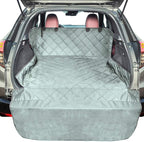 SUV Cargo Liner for Dogs, Water Resistant Pet Cargo Cover Dog Seat Cover Mat for SUVs Sedans Vans with Bumper Flap Protector, Non-Slip, Large Size Universal Fit, Grey