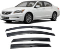 Tape-On Window Visors Deflectors Rain Guards 4 Piece Set ‎Compatible with 2008-2012 Honda Accord 4Door Sedan