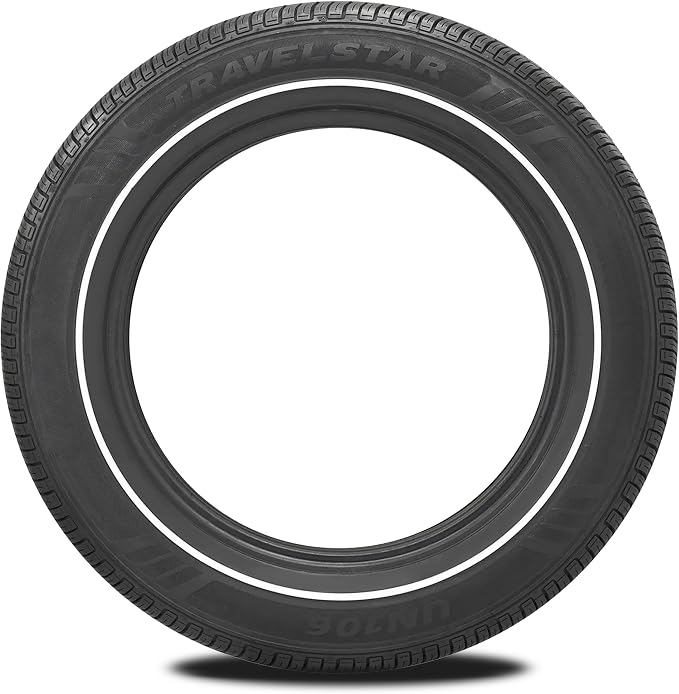 Set of 4 (FOUR) UN106 All Season 155/80R13 14mm White Wall Radial Passenger Car Tire- 155/80-13 79T + Three-Year Road Hazard Warranty Included 155/80/13 (Tire Only)