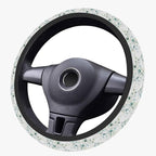 Leaf Steering Wheel Cover, Cute Print Steering Wheel Cover Protector, Ultra Thin Breathable Non-Slip, Car Accessories for Women, for Steering Wheel with a Diameter of 14.5"-15"