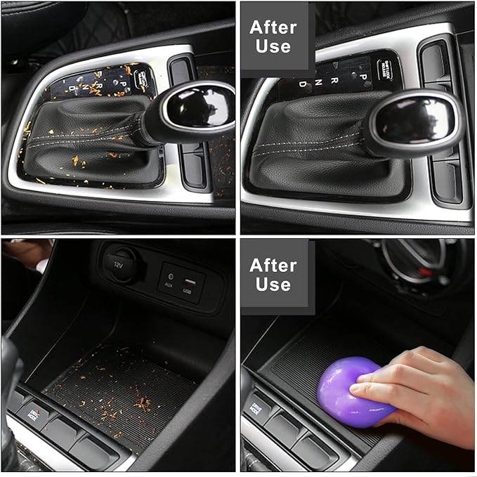 2Pack Cleaning Gel for Car Putty Car Vent Cleaner Cleaning Putty Gel Auto Tools Car Interior Cleaner Dust Mud for Cars and Keyboard Cleaner Slime Purple (320g/11.2oz)