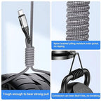 16ft Fast Charging USB Type C Charging Cord Cable, Type C Charger Braided USB Cable Compatible with iPhone 15 Pro/Plus/Max/Android/Phone/Pad - Silver