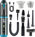 Airflex One Cordless Car Vacuum 16000Pa, 4-in-1 Handheld Vacuum with Air Duster & Inflator, Portable Mini Vac for Car Detailing, Pet Hair, Keyboard Cleaning (Gray)