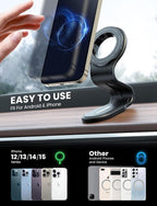 for MagSafe Car Mount Detachable, Bendable Aluminum Arm Magnetic Phone Holder for Car【20 Strong Magnets】 Cell Phone Mount for Car Dash Fit iPhone 17 16 15 14 Pro Max Mini Mag Safe Accessories