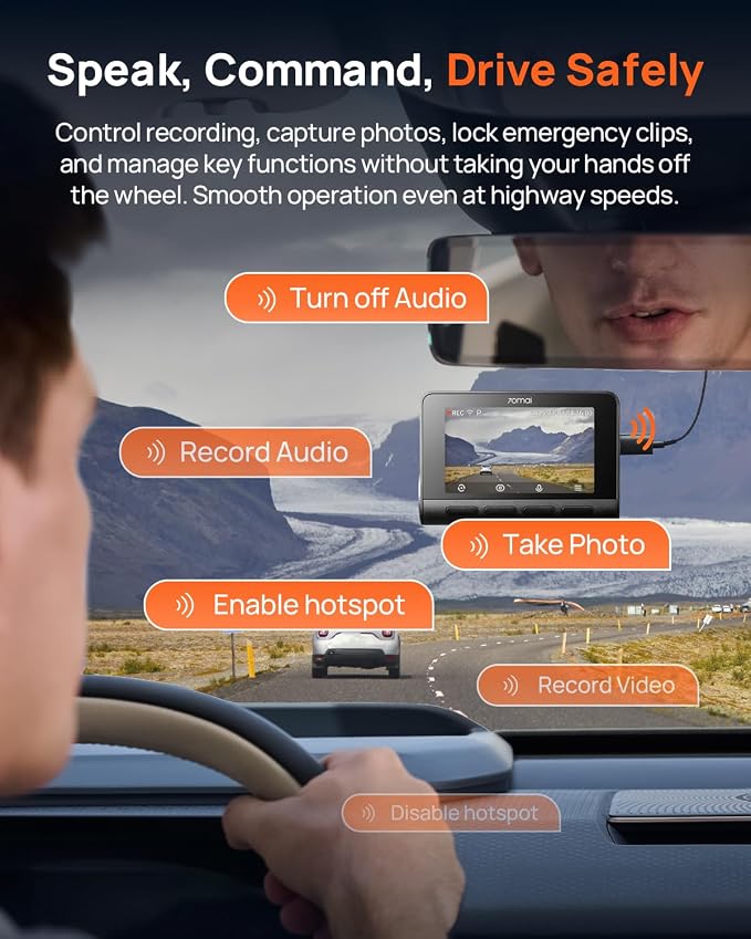 4K Dash Cam Front and Rear, 4K+1080P Dual STARVIS 2 Car Dash Camera for Cars, 4G LTE Remote Access, AI Motion Detection, WiFi 6, 5 GPS, 24H Parking Mode, HDR Night Vision, Voice Control, ADAS