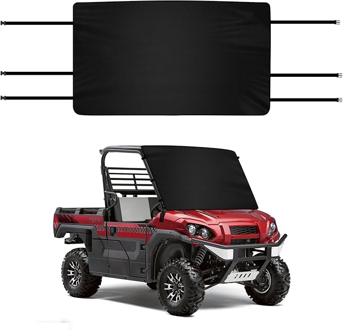 600D UTV Windshield Snow Cover Compatible with Kawasaki Mule Pro FXT/FX/DX/DXT 2015-2026 Full Size, Transport Windshield Protector for Ice and Snow