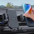 2026 Wider Clamp & Metal Hook Car Phone Holder Vent [Thick Cases Friendly] Phone Holders for Your Car Camera Mounts Automobile Hands Free Cradle Air Vent for iPhone 17 16 15 Pro Max Dark Grey