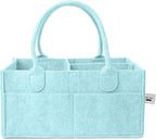 Mr. Pen- Baby Diaper Caddy Organizer, Light Blue | Nursery Storage Bin and Car Organizer for Diapers and Baby Wipes