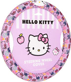 Hello Kitty Steering Wheel Cover, Official Sanrio Car Steering Wheel Cover with Universal Size 14.5-15.5, Cute Steering Wheel Cover for Women, Hello Kitty Car Accessories (Lavender Print)