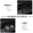 4 Pack Car Coasters, 2.75inch Cow Print Car Cup Holder Coasters for Cars, Neoprene Cup Pad Mat for Cup Holders for Women