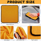12 Pcs Yellow Microfiber Towels: 16"x16" Microfiber Drying Towels Bulk Micro Fiber Car Cleaning Cloth for Cars Drying Washing Polishing Cleaning Household Supplies