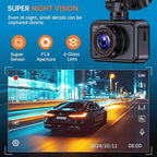 Dash Cam Front and Rear, 2.5K Dual Dash Camera for Cars, 2560P Mini Car Camera, 2 inch IPS Screen, WDR Night Vision, 24 Hours Parking Monitor, G-Sensor, Support 256 GB Max
