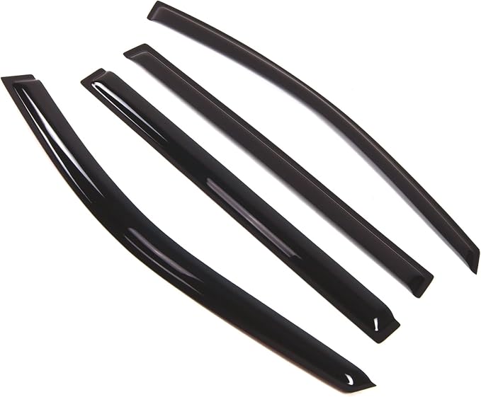 WD2-312 Dark Smoke 4 Pcs Set Window Visor (Outside Mount) Deflector Rain Guard Compatible with 1999-2007 Mazda MPV