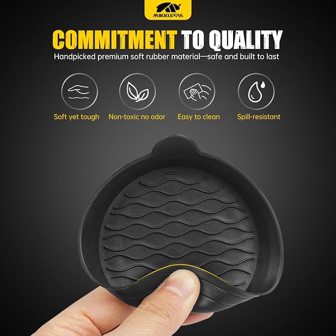 Car Trunk Organizer Set - 65L Collapsible Trunk Organizer with Lid, Registration and Insurance Holder with Magnetic Shut, 4 Pcs Car Seat Headrest Hook and Cup Holder Coaster (Black)