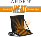 Heated Stadium Seat, Foldable, Lightweight with Carrying Strap, Foam Cushion for Comfort, Adjustable, Back Support, Multi-Functional Use As Stadium Seat or Seat Pad, Gray/Navy